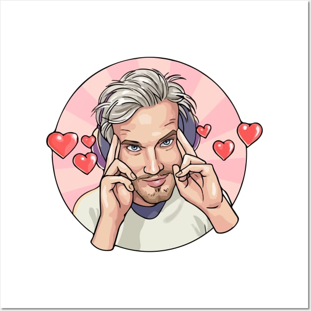 Pewdiepie loves you! Wall Art by kyprijan